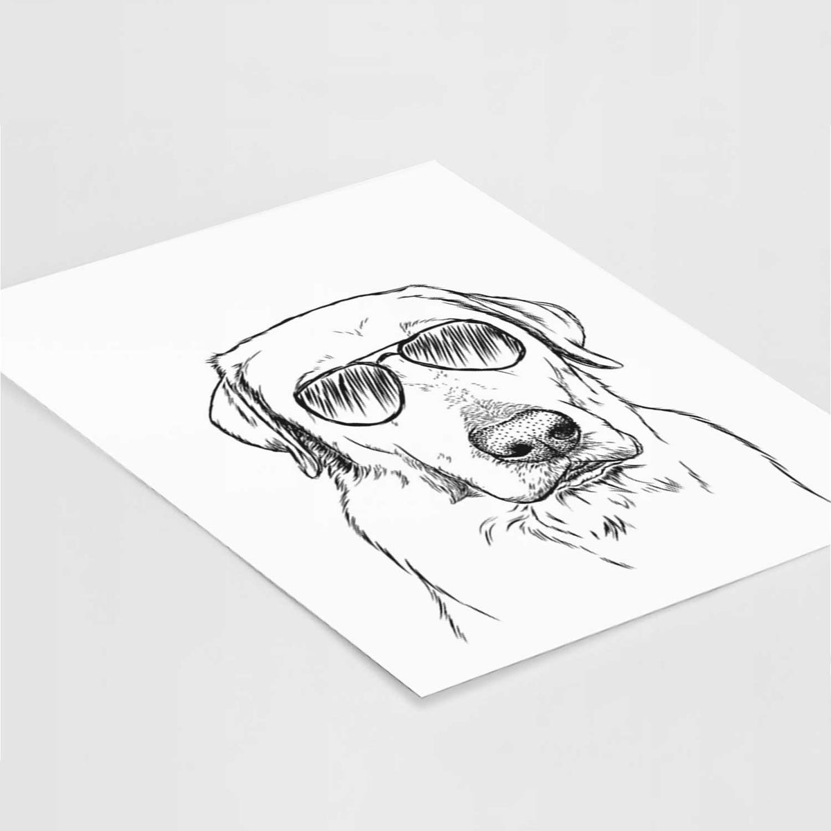 Duke the Yellow Labrador Art Print