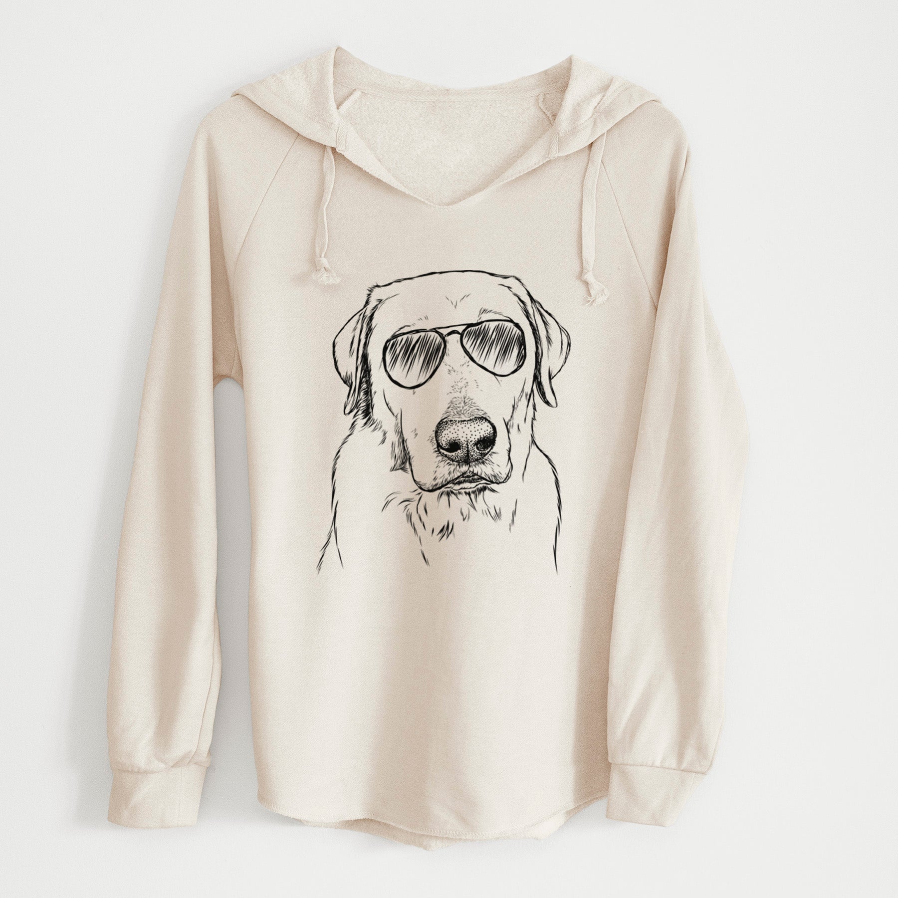 Aviator Duke the Yellow Lab - Cali Wave Hooded Sweatshirt