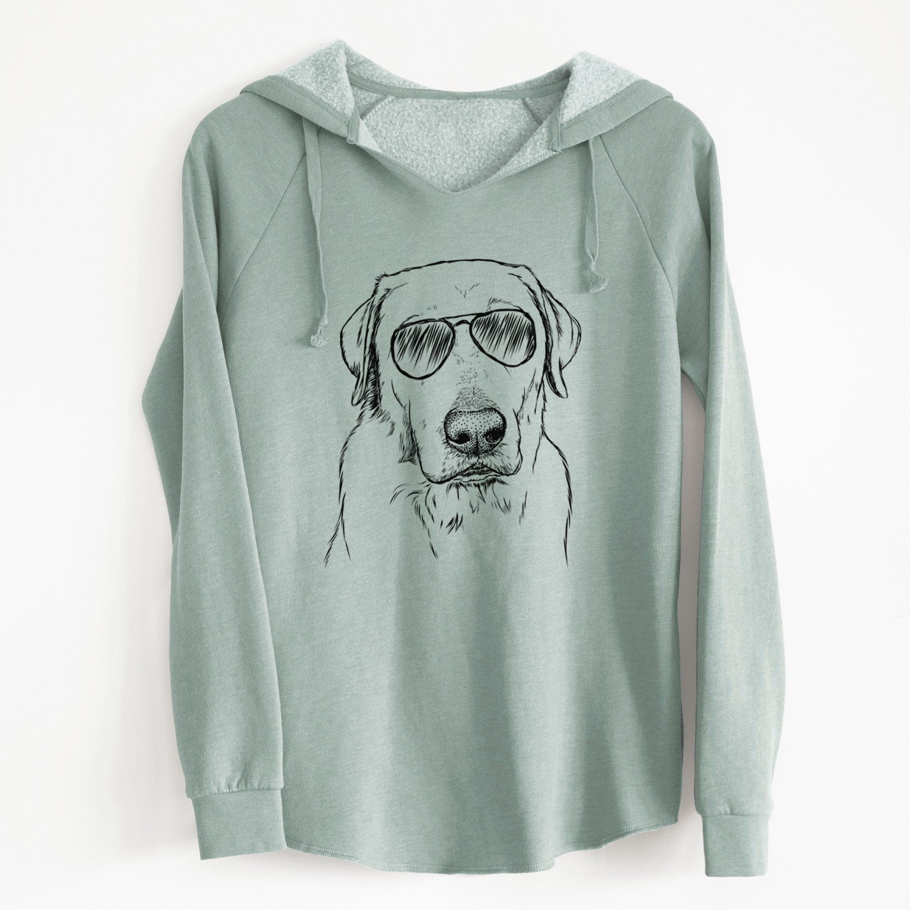 Aviator Duke the Yellow Lab - Cali Wave Hooded Sweatshirt