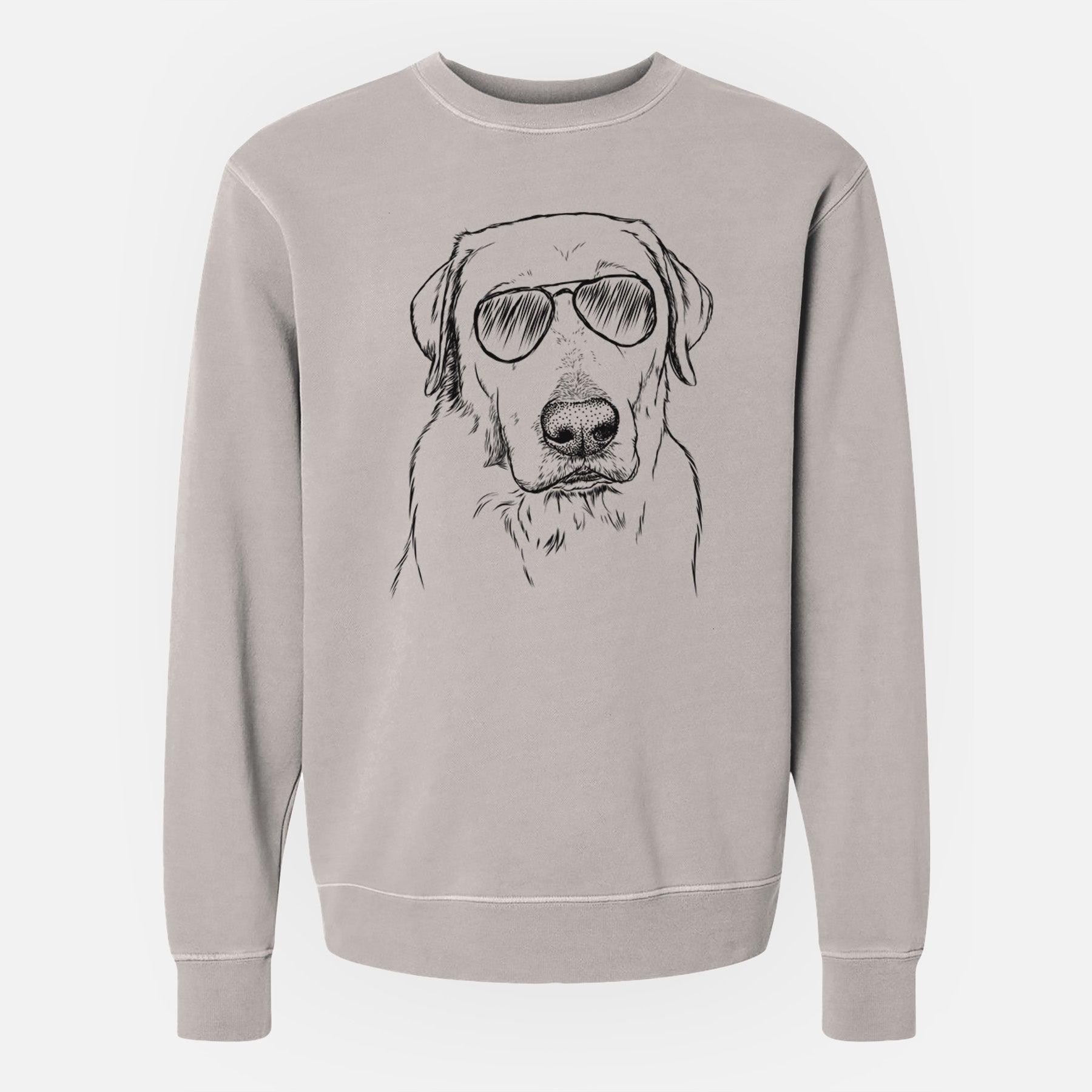 Aviator Duke the Yellow Lab - Unisex Pigment Dyed Crew Sweatshirt