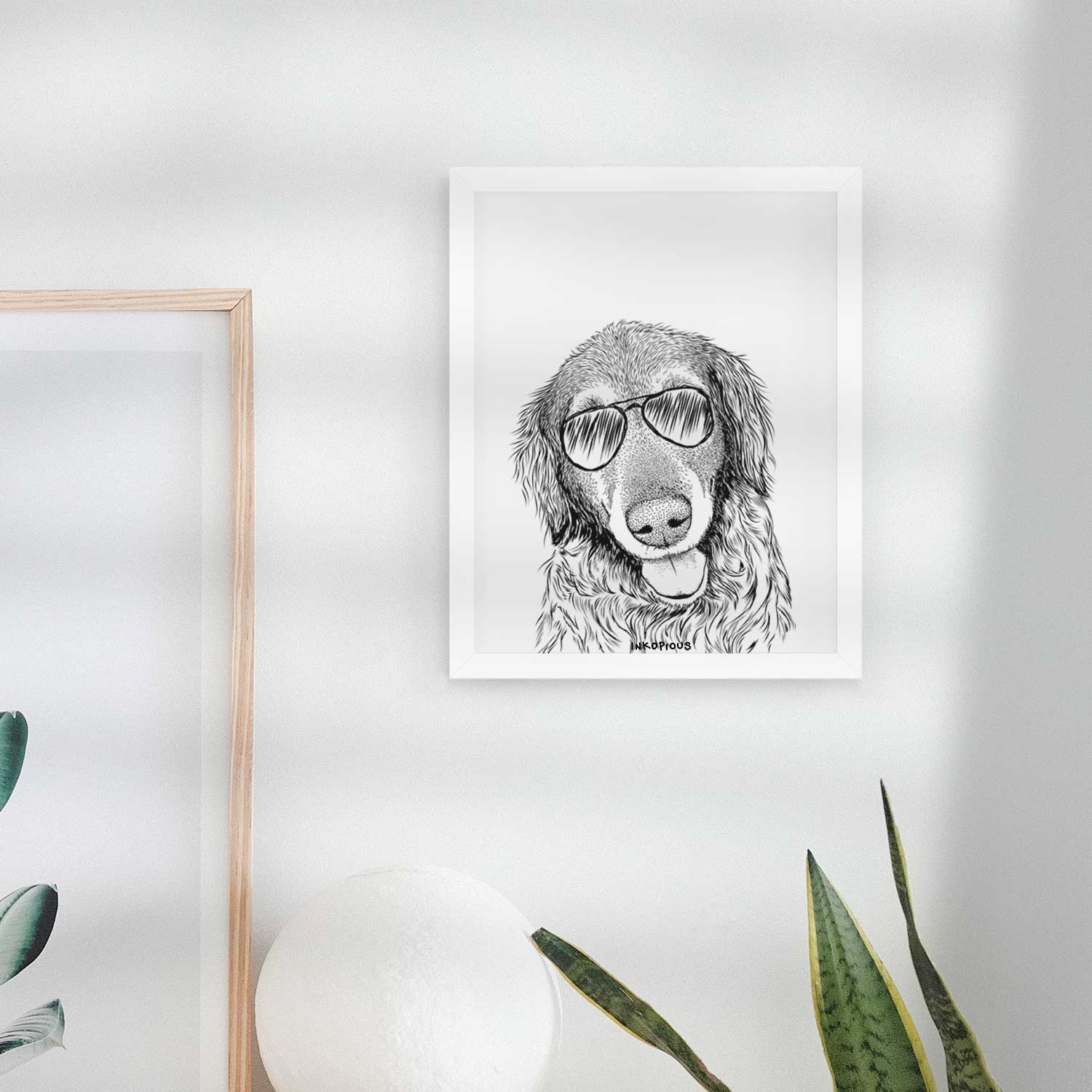 Duncan the Golden Retriever Art Print
