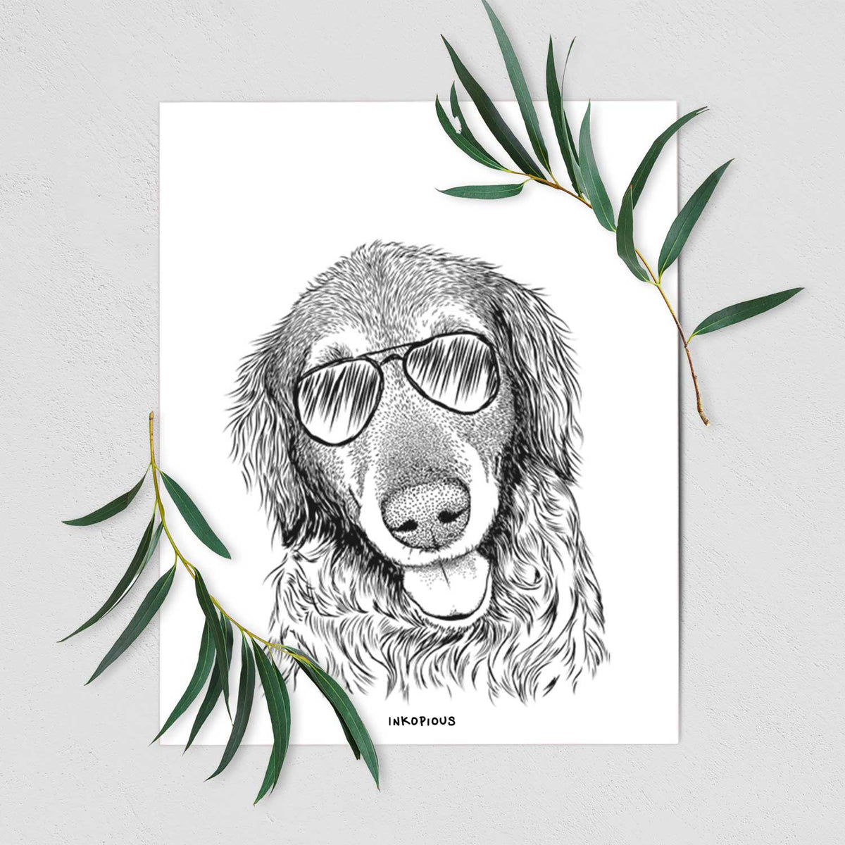Duncan the Golden Retriever Art Print