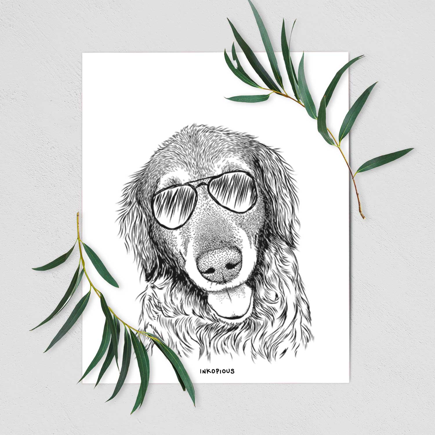 Duncan the Golden Retriever Art Print