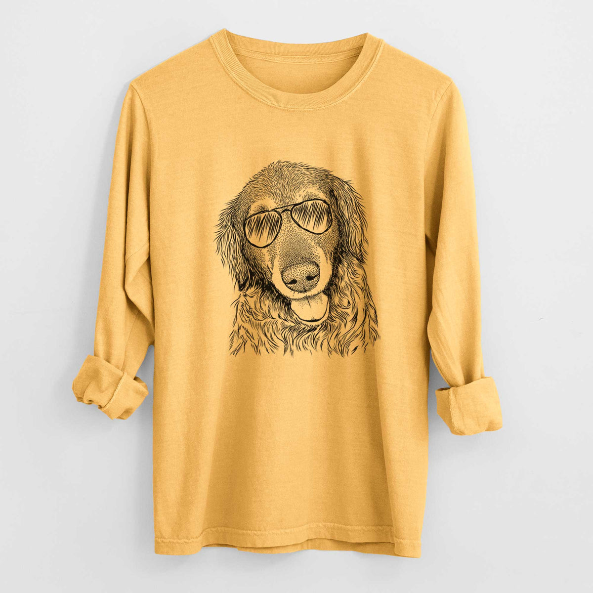 Aviators Duncan the Golden Retriever - Heavyweight 100% Cotton Long Sleeve