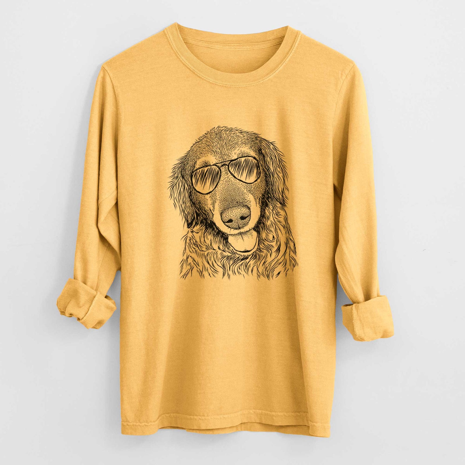 Aviators Duncan the Golden Retriever - Heavyweight 100% Cotton Long Sleeve