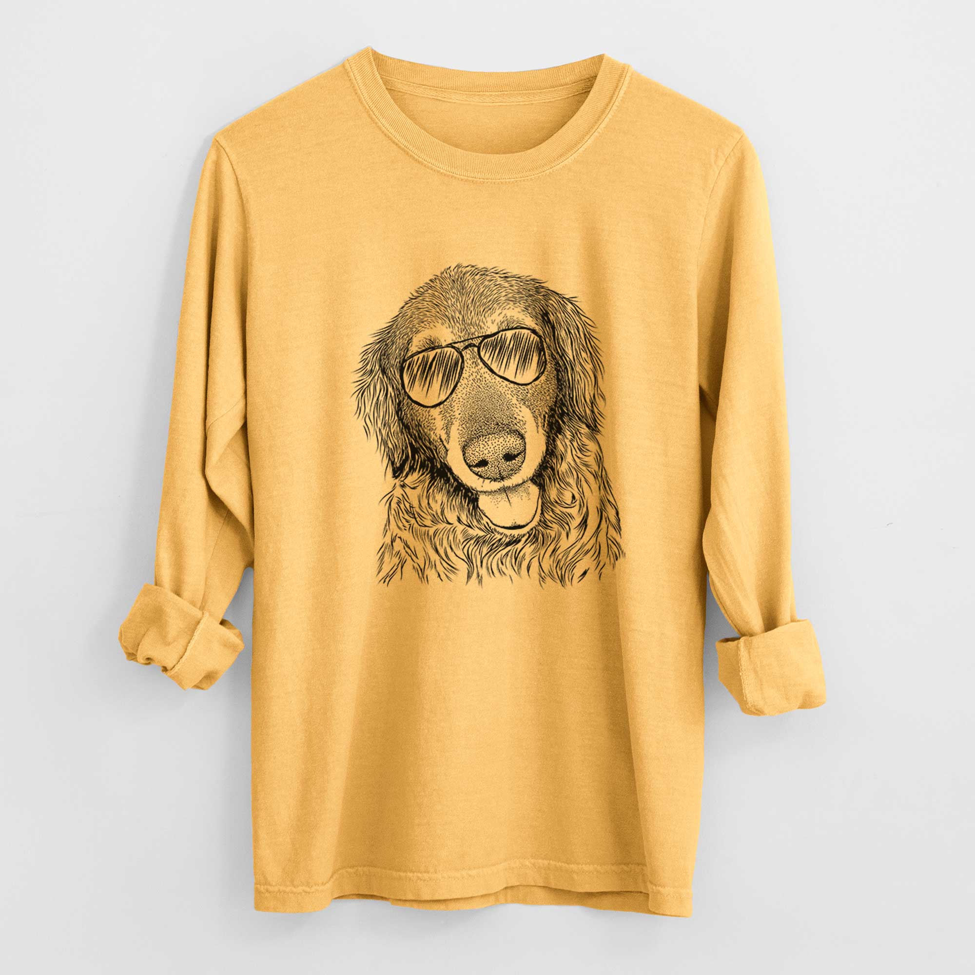 Aviators Duncan the Golden Retriever - Heavyweight 100% Cotton Long Sleeve