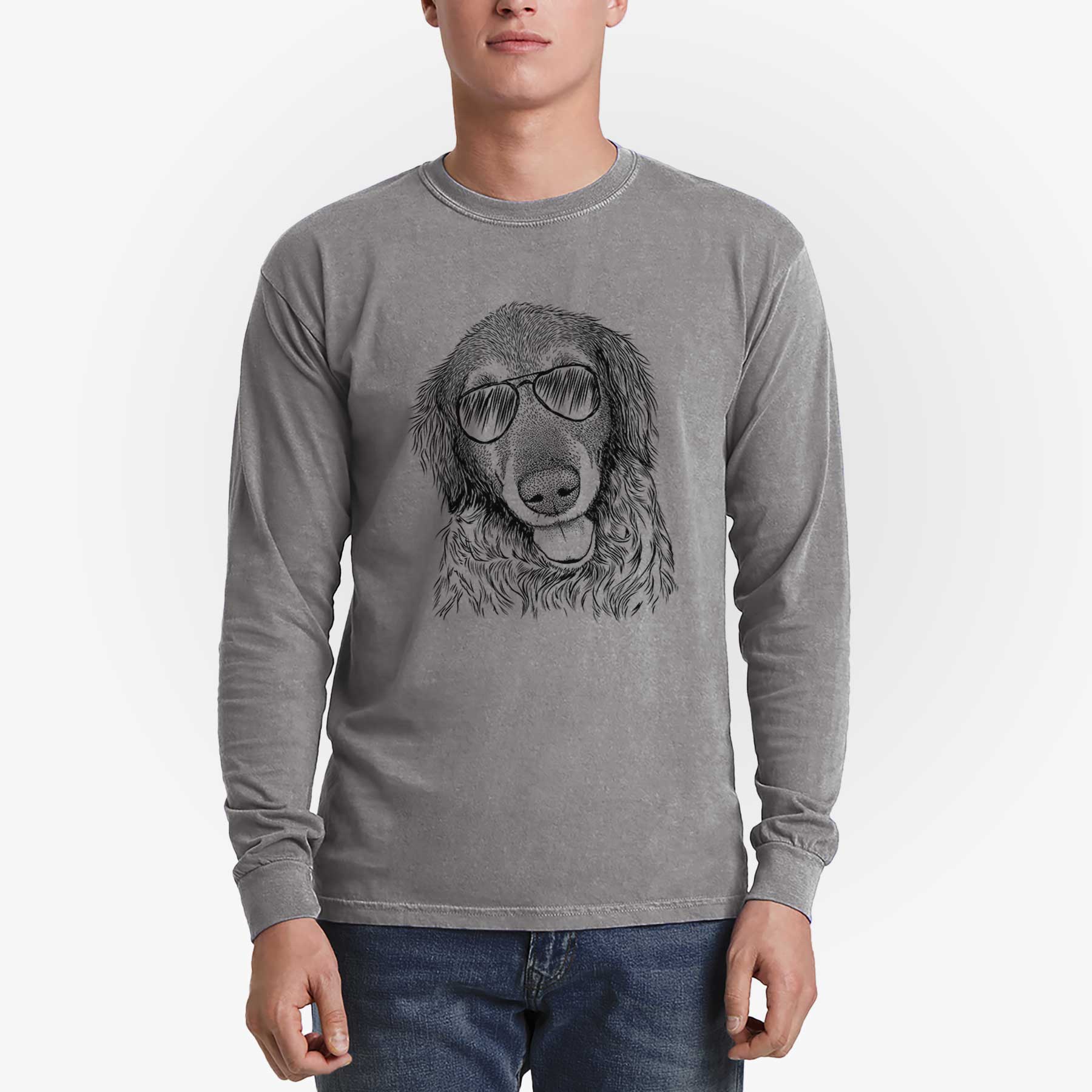 Aviators Duncan the Golden Retriever - Heavyweight 100% Cotton Long Sleeve