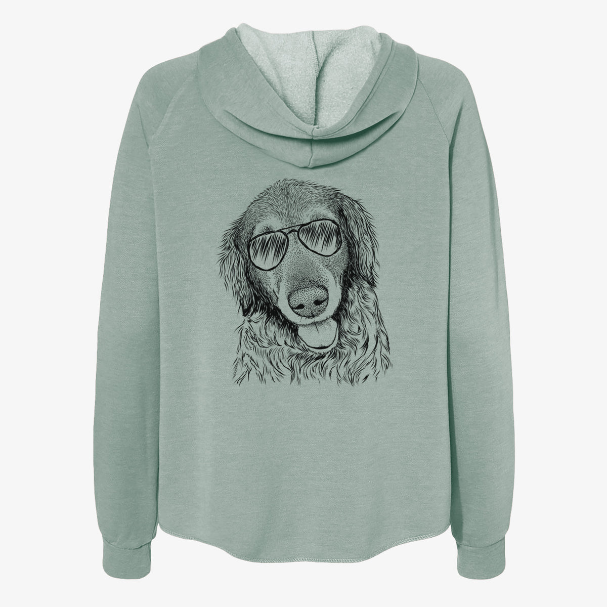 Duncan the Golden Retriever - Women's Cali Wave Zip-Up Sweatshirt