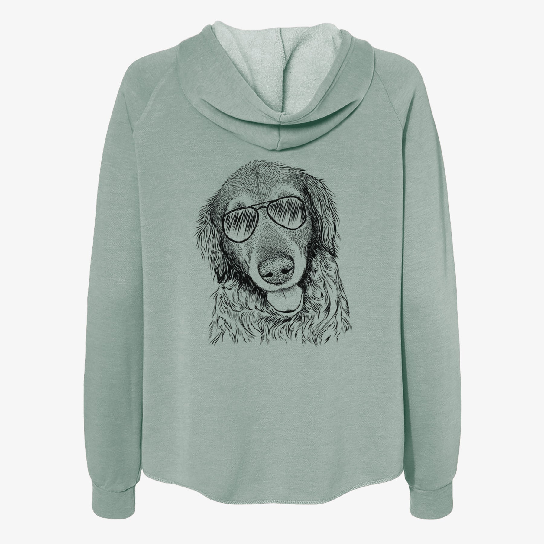 Duncan the Golden Retriever - Women's Cali Wave Zip-Up Sweatshirt