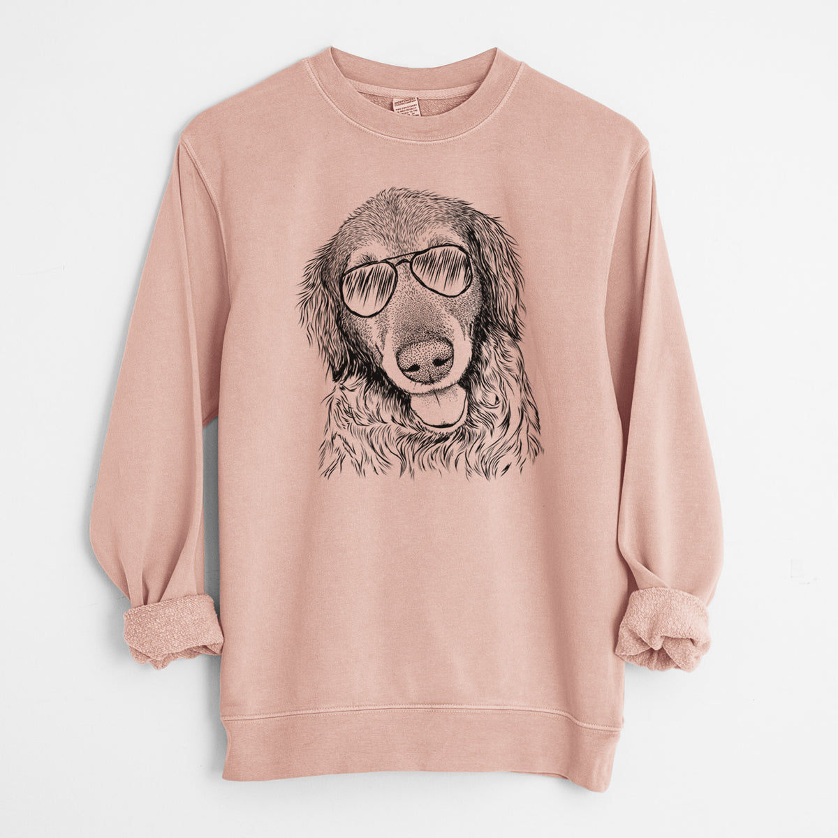 Aviator Duncan the Golden Retriever - Unisex Pigment Dyed Crew Sweatshirt
