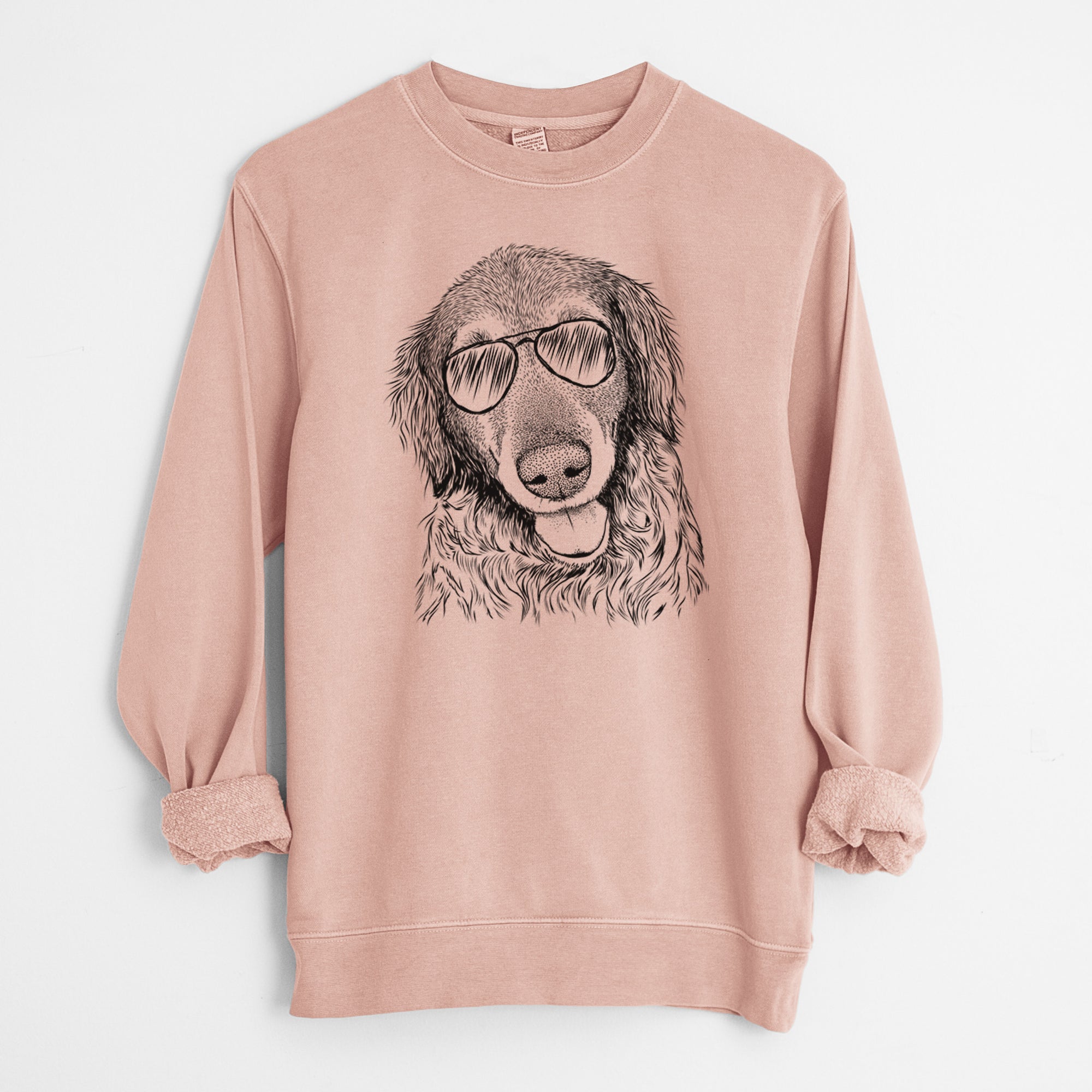 Aviator Duncan the Golden Retriever - Unisex Pigment Dyed Crew Sweatshirt