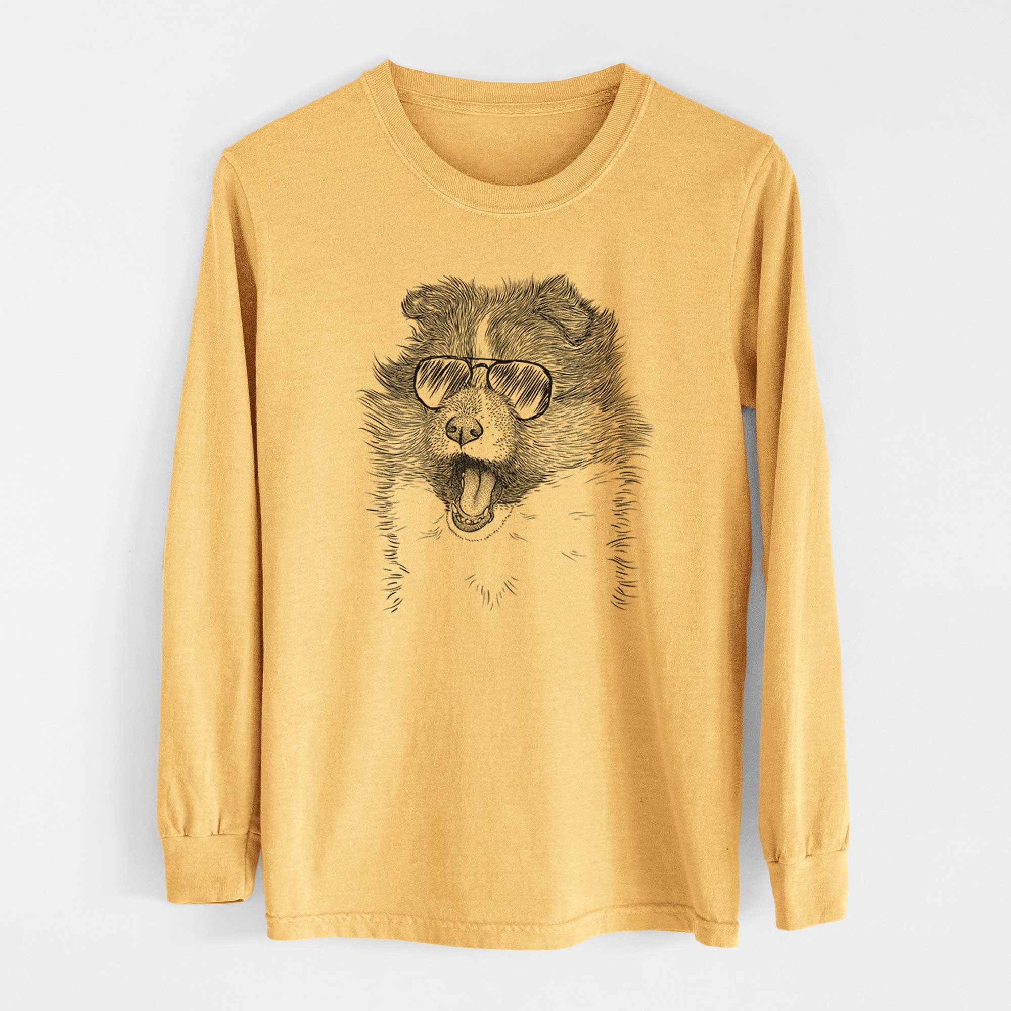 Aviators Dylan the Shetland Sheepdog - Heavyweight 100% Cotton Long Sleeve