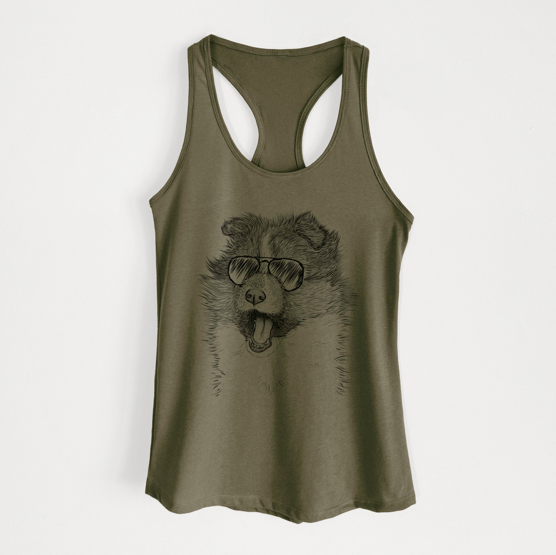 Dylan the Shetland Sheepdog - Women's Racerback Tanktop