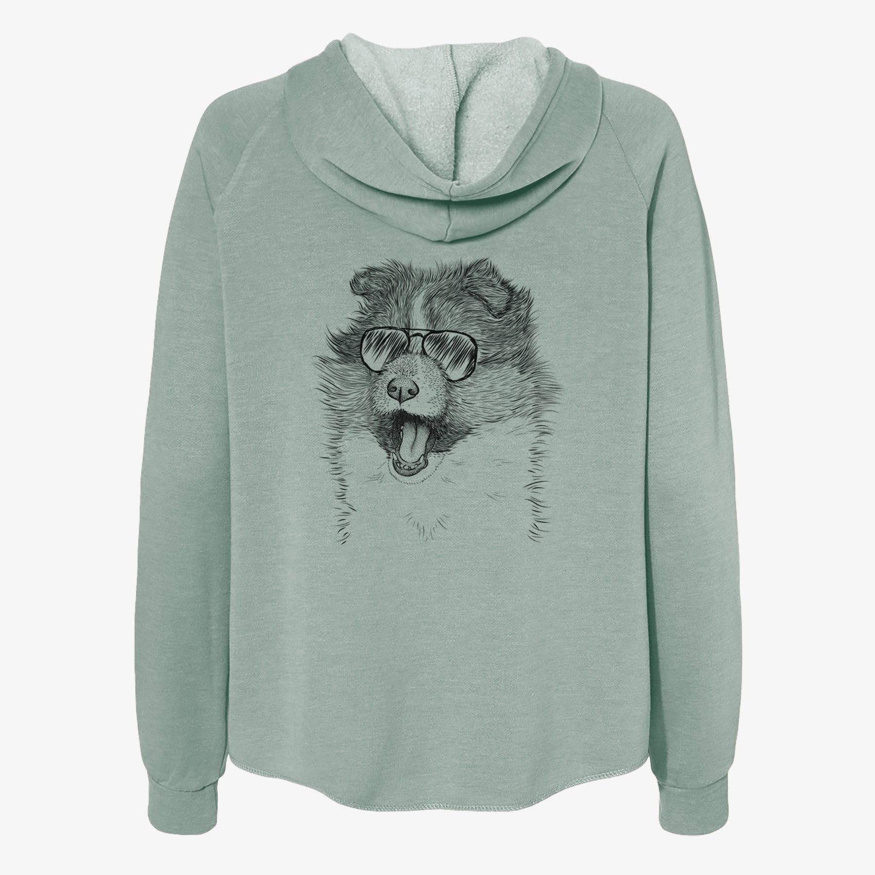 Dylan the Shetland Sheepdog - Women's Cali Wave Zip-Up Sweatshirt