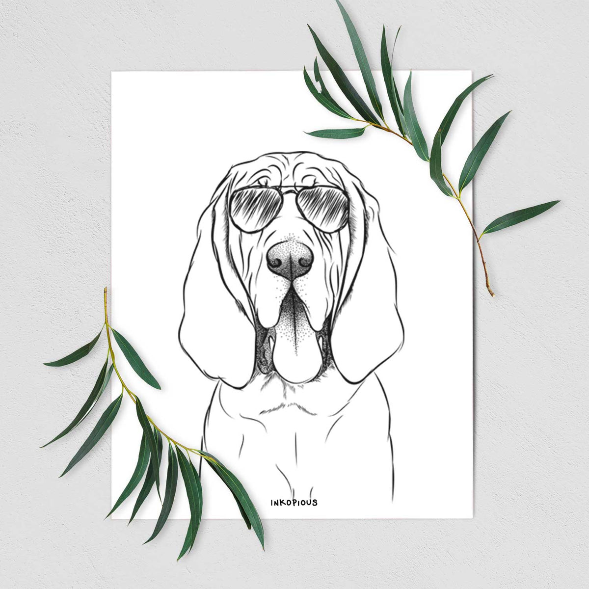 Earl the Bloodhound Art Print