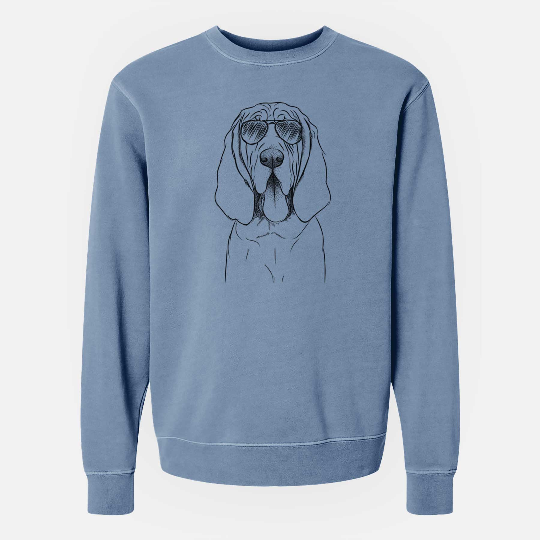 Aviator Earl the Bloodhound - Unisex Pigment Dyed Crew Sweatshirt