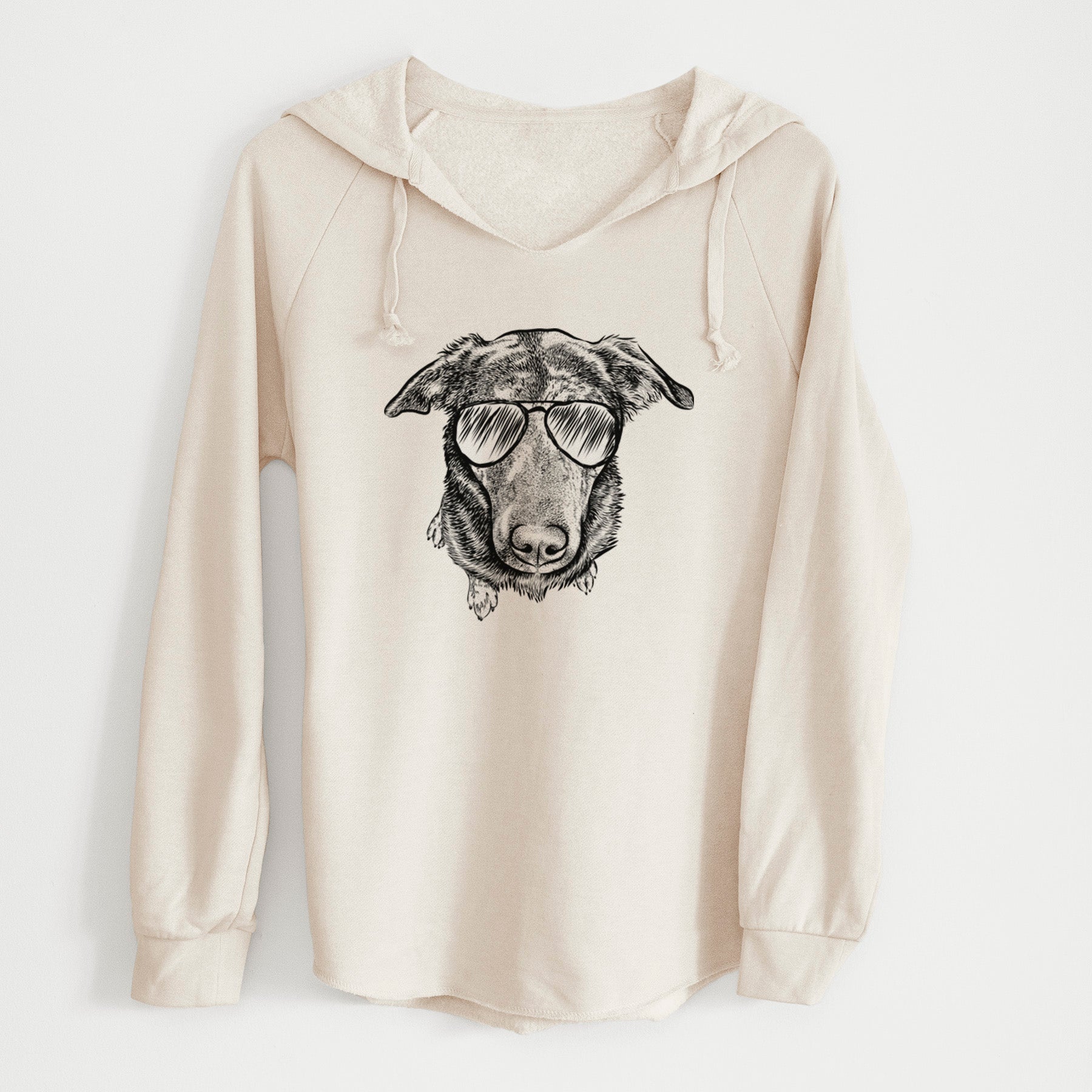 Aviator Echo the Pitbull Beagle Mix - Cali Wave Hooded Sweatshirt