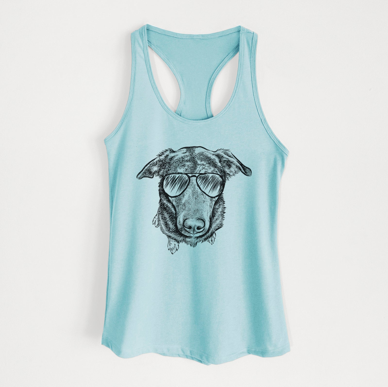 Echo the Pitbull Beagle Mix - Women's Racerback Tanktop
