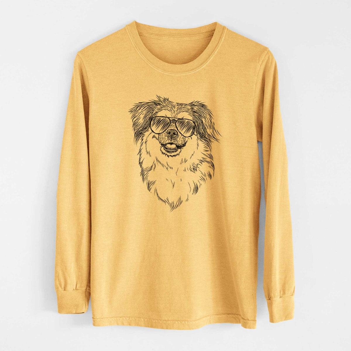 Aviators Ed the Tibetan Spaniel - Heavyweight 100% Cotton Long Sleeve