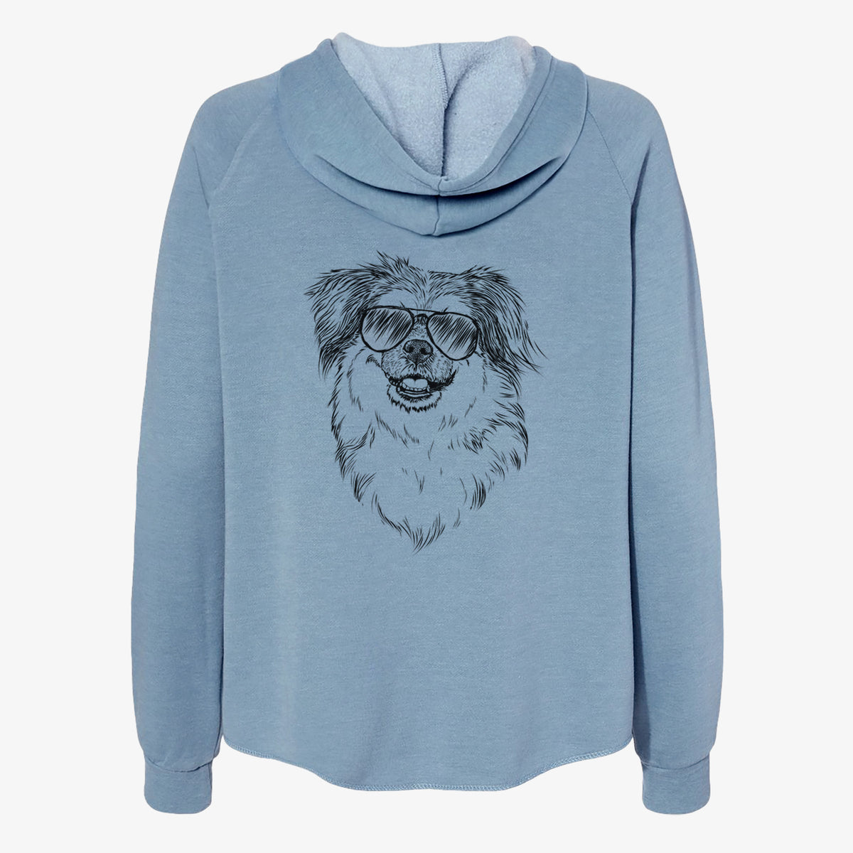 Ed the Tibetan Spaniel - Women's Cali Wave Zip-Up Sweatshirt
