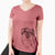 Aviator Ed the Tibetan Spaniel - Women's V-neck Shirt