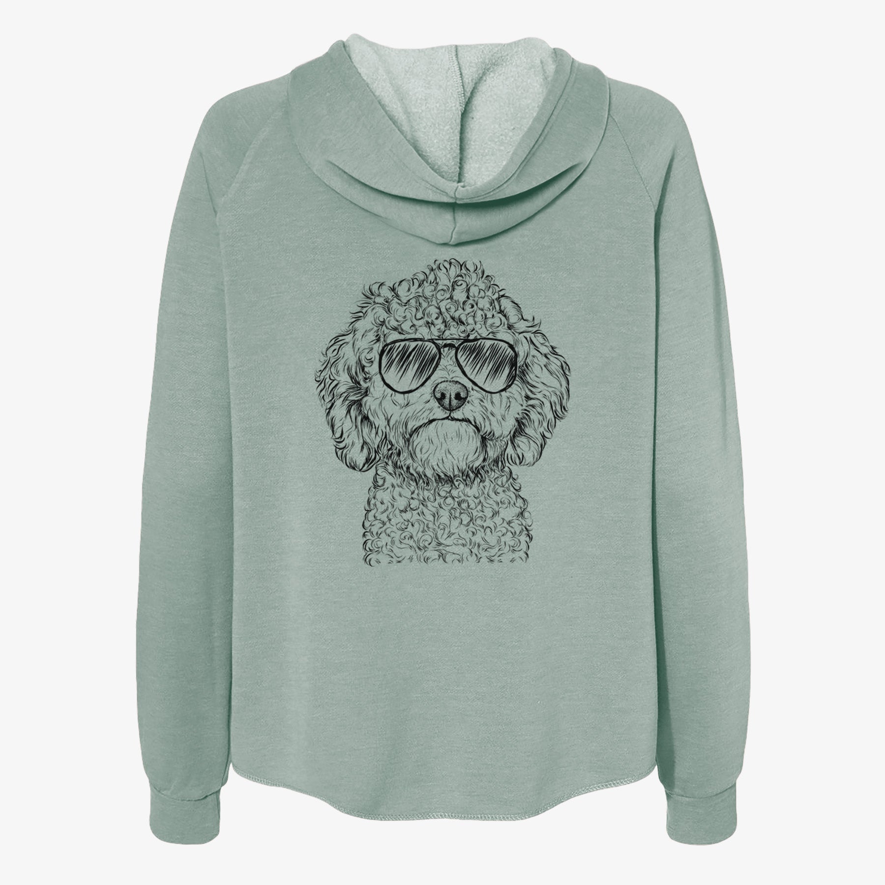 Edgar the Shihpoo - Women's Cali Wave Zip-Up Sweatshirt