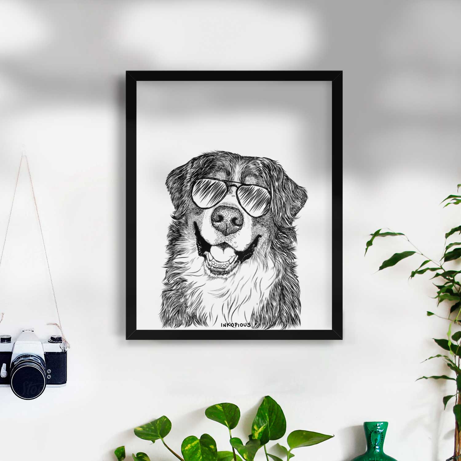 Eiger the Bernese Mountain Dog Art Print