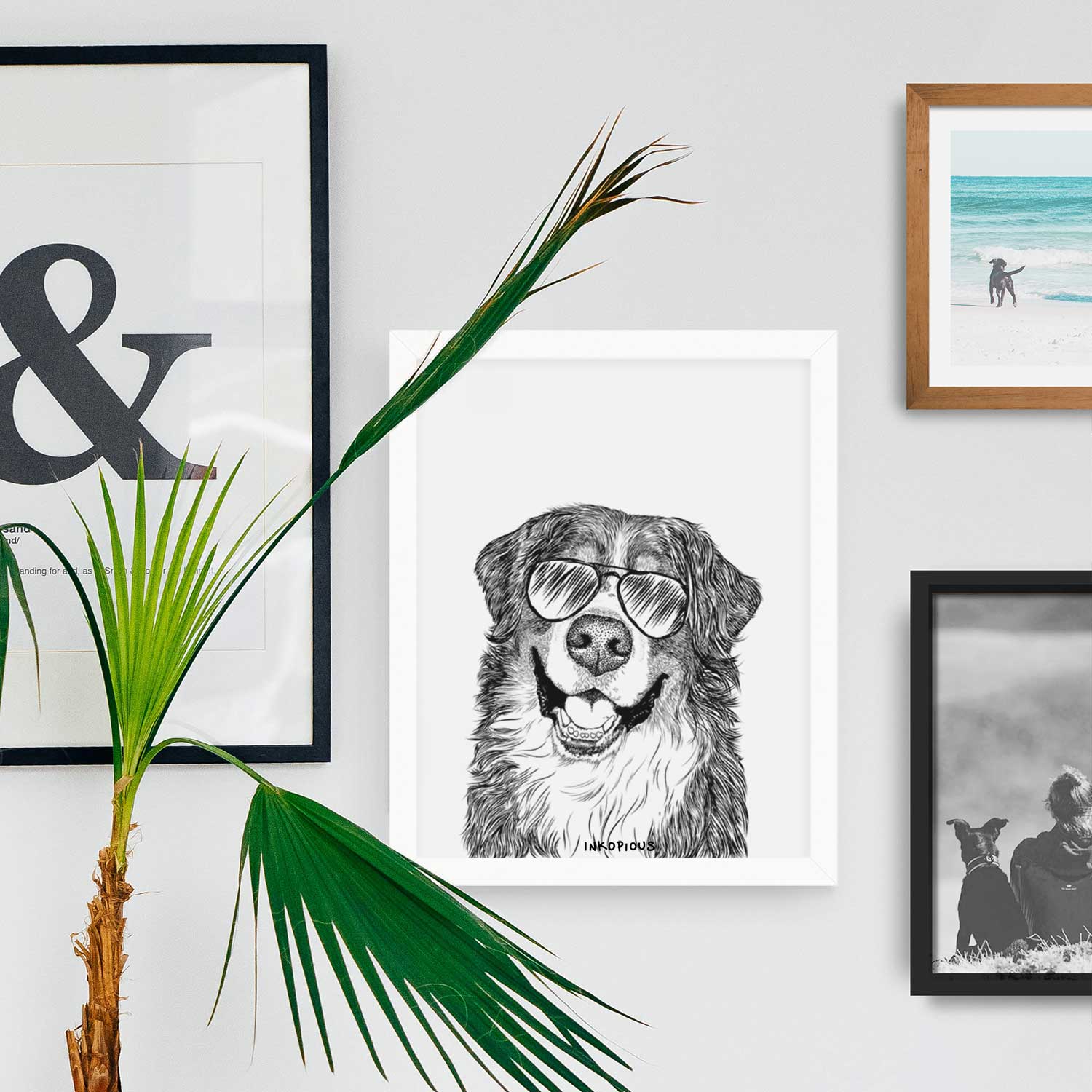 Eiger the Bernese Mountain Dog Art Print