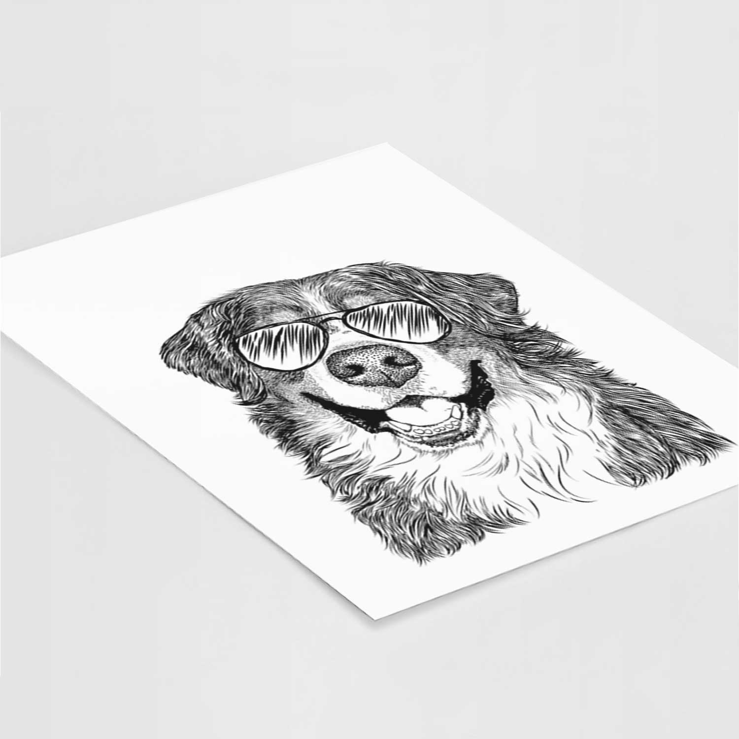 Eiger the Bernese Mountain Dog Art Print