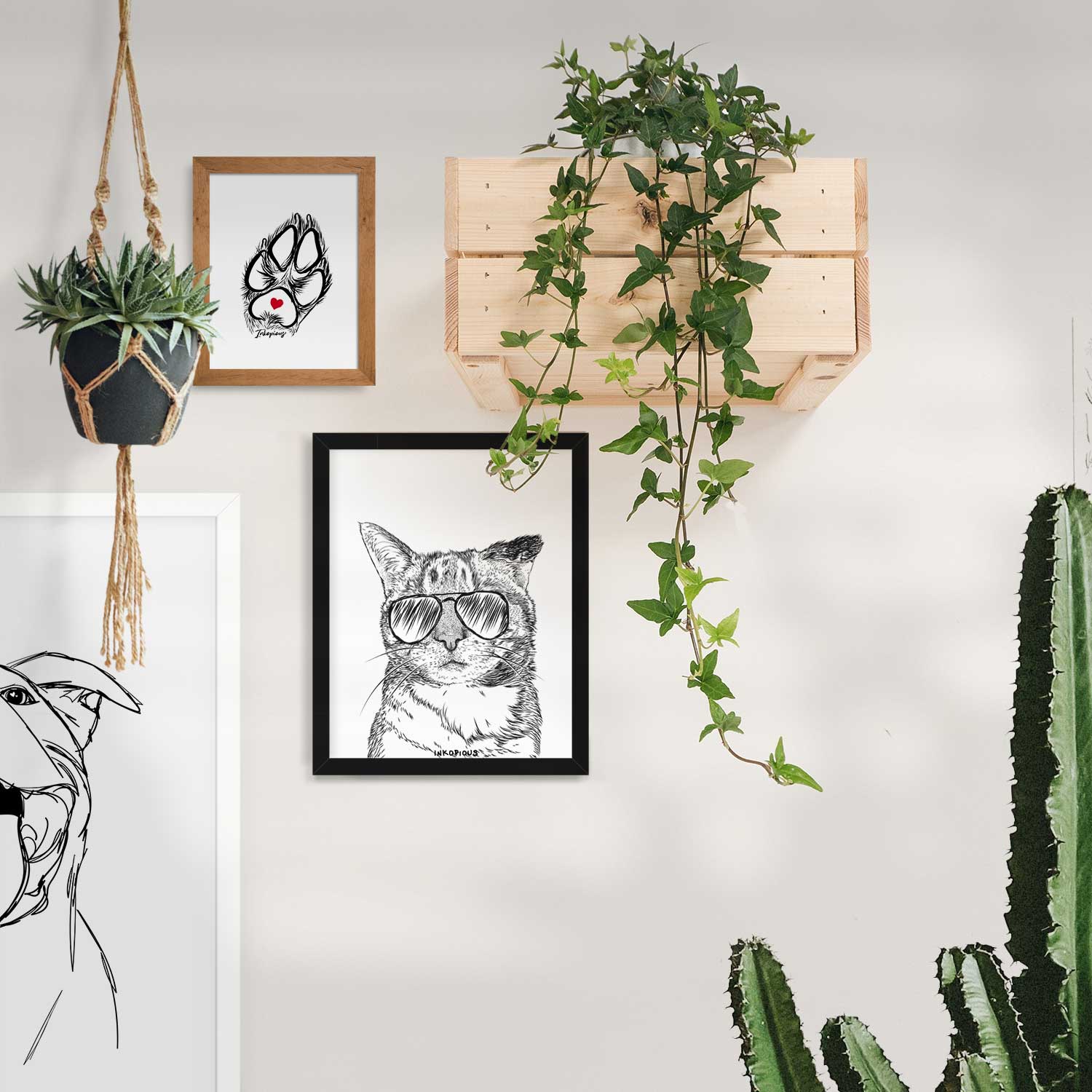 Eleanor the Domestic Shorthair Cat Art Print