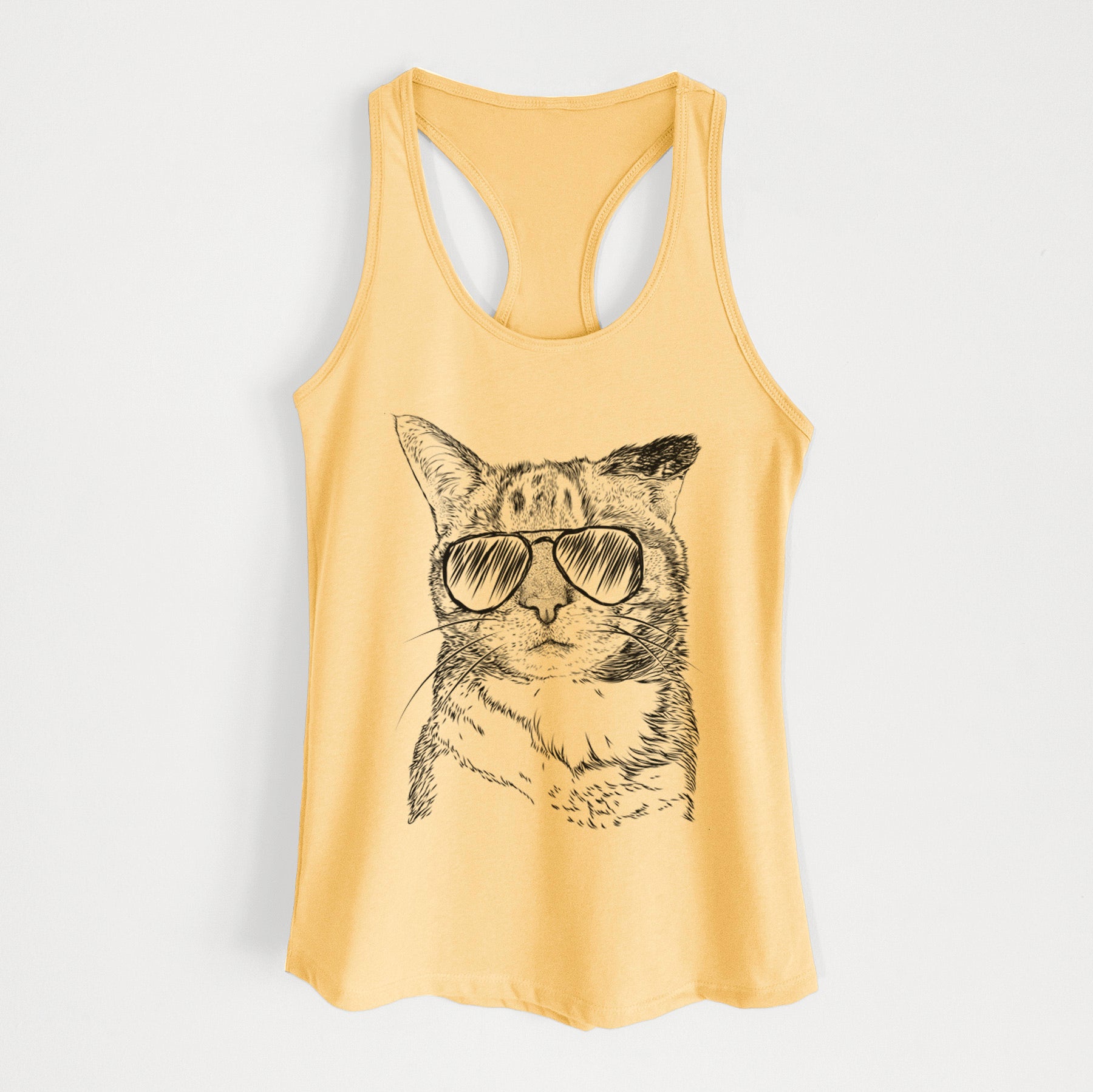 Eleanor the Domestic Shorthair Cat - Women's Racerback Tanktop