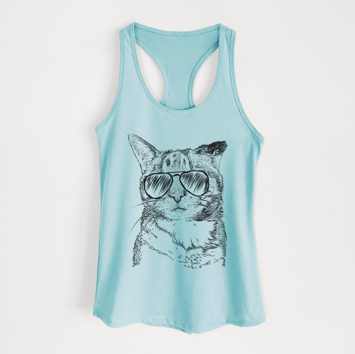 Eleanor the Domestic Shorthair Cat - Women's Racerback Tanktop