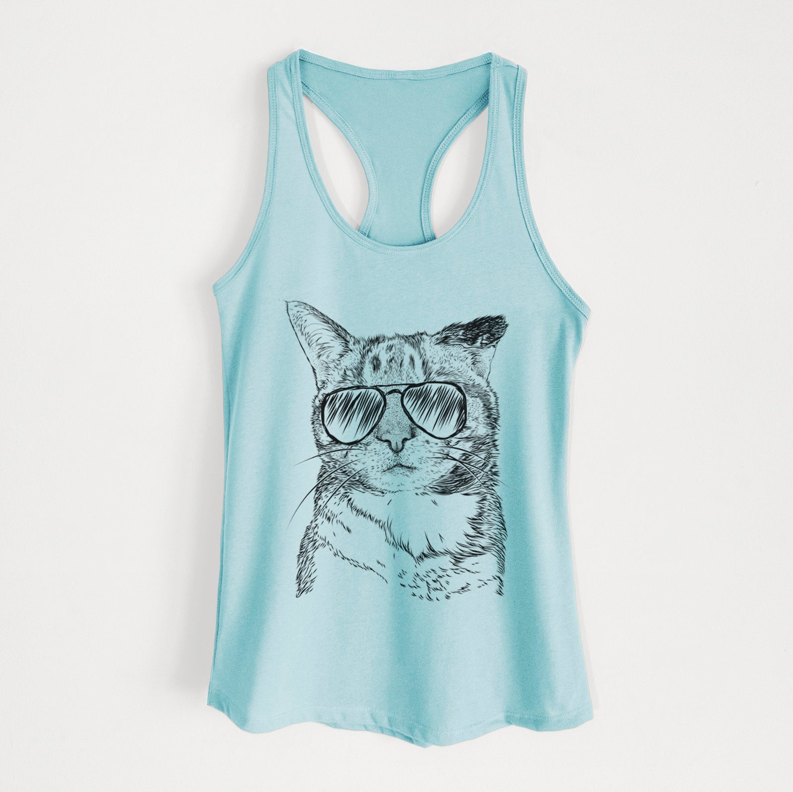 Eleanor the Domestic Shorthair Cat - Women's Racerback Tanktop