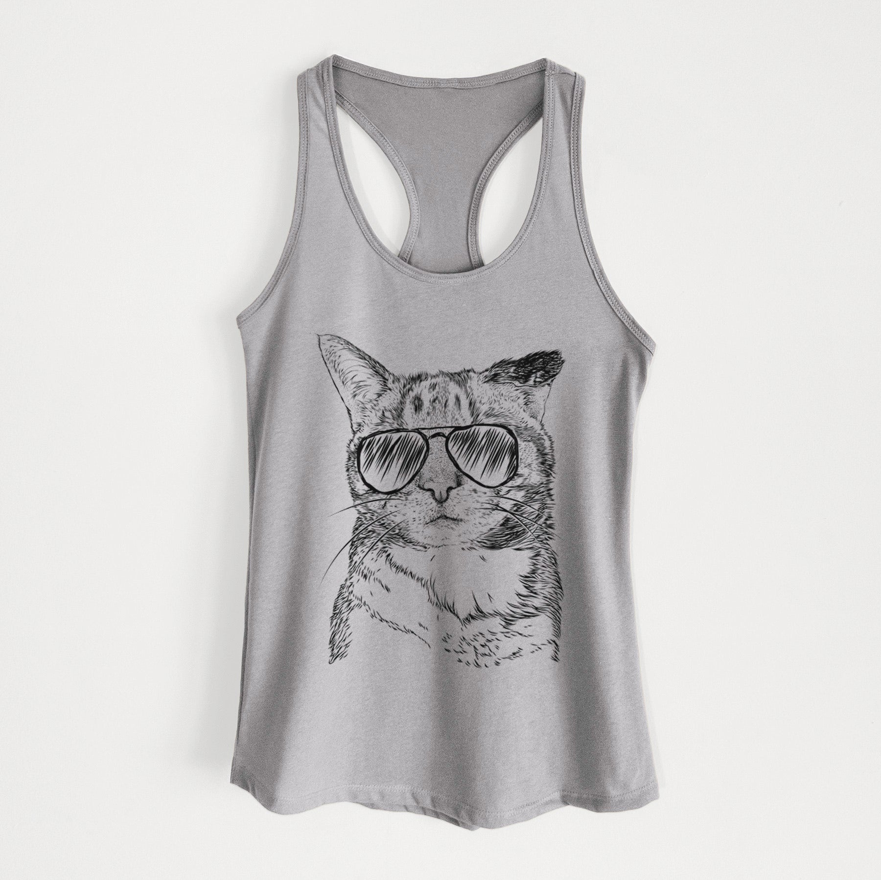 Eleanor the Domestic Shorthair Cat - Women's Racerback Tanktop