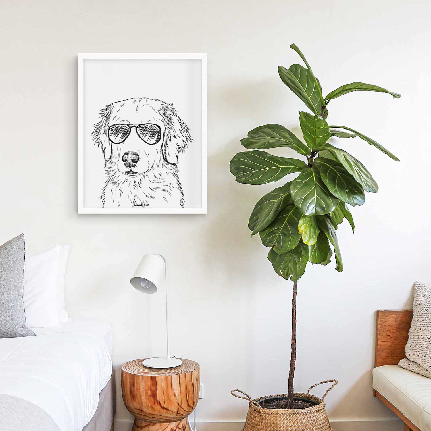 Eli the Golden Retriever Art Print