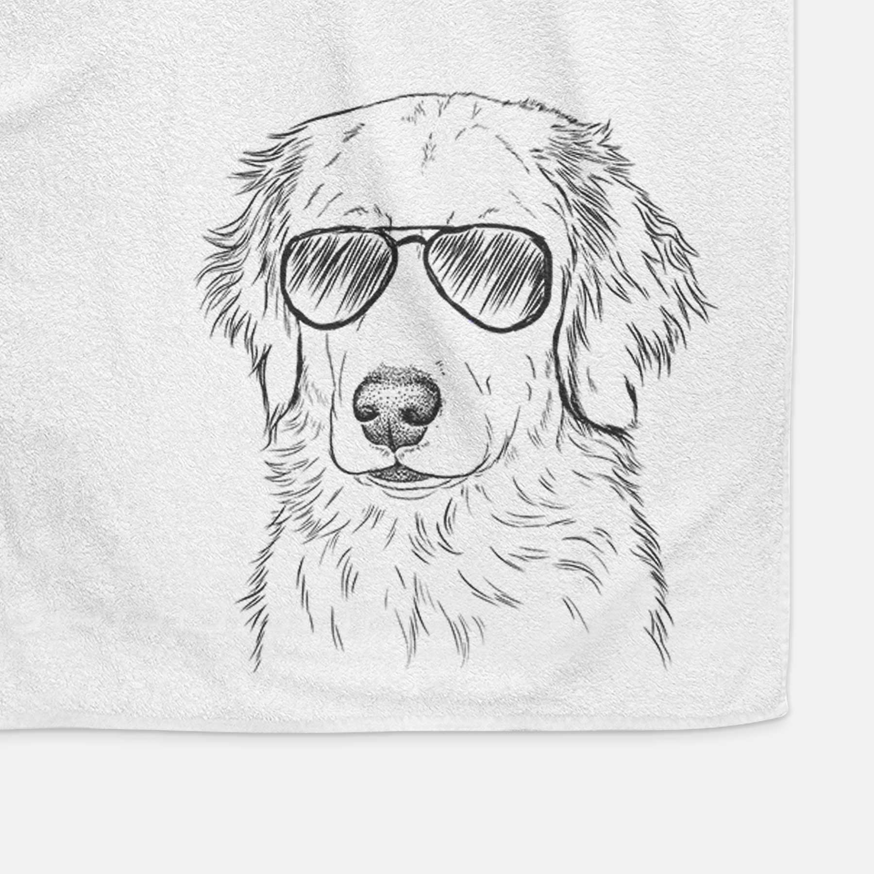 Eli the Golden Retriever Decorative Hand Towel