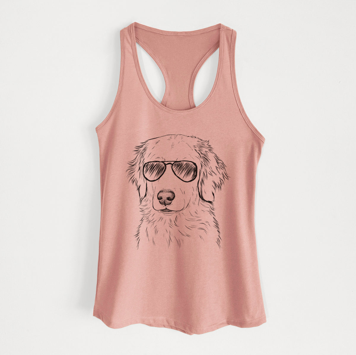 Eli the Golden Retriever - Women's Racerback Tanktop