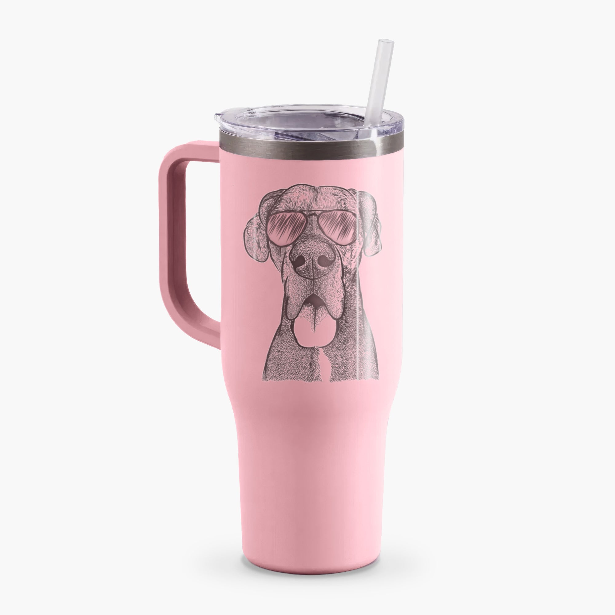 Eli the Great Dane - 40oz Tumbler with Handle