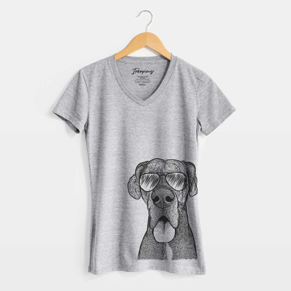 Aviator Eli the Great Dane - Women&#39;s V-neck Shirt