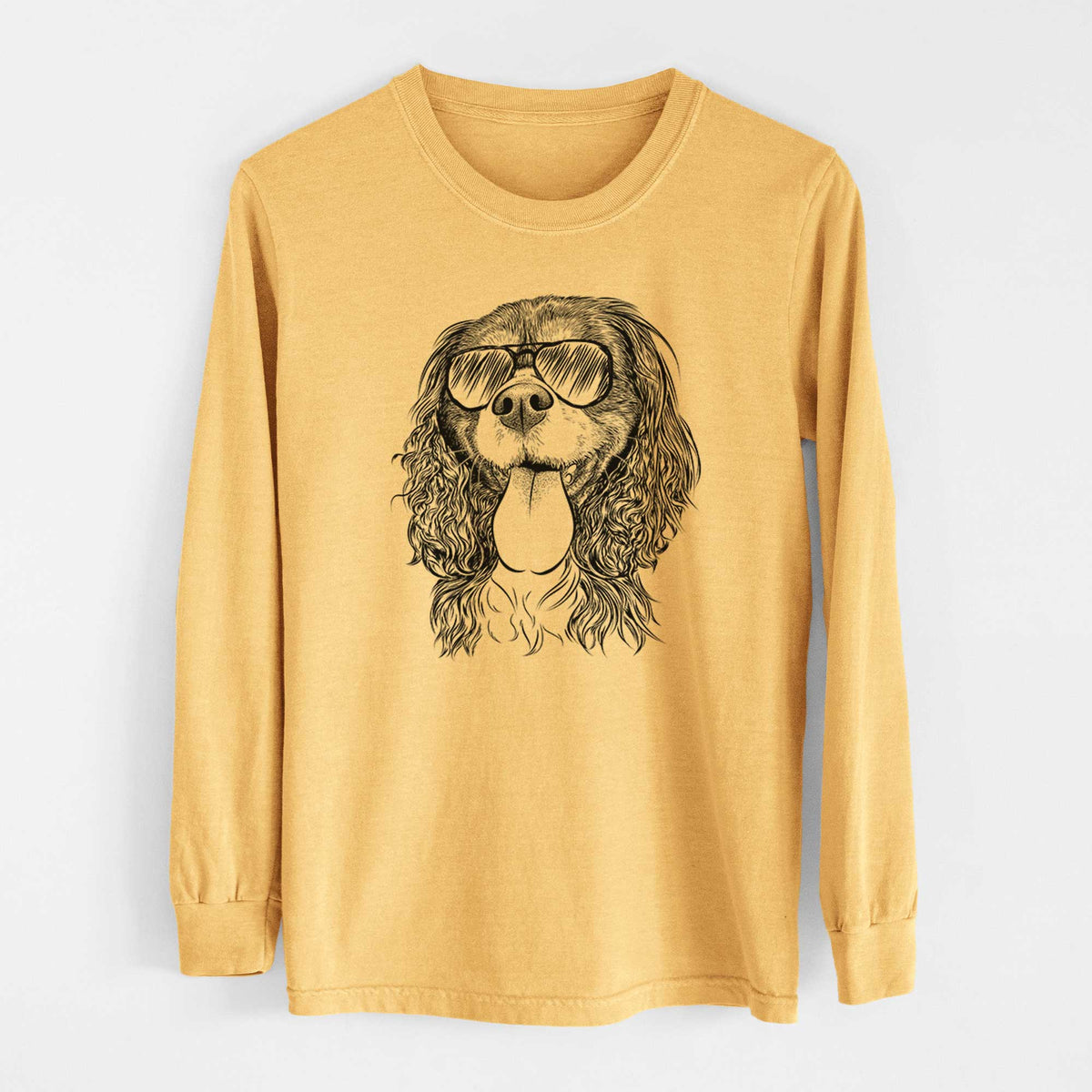 Aviators Elizabeth the Cavalier King Charles Spaniel - Heavyweight 100% Cotton Long Sleeve