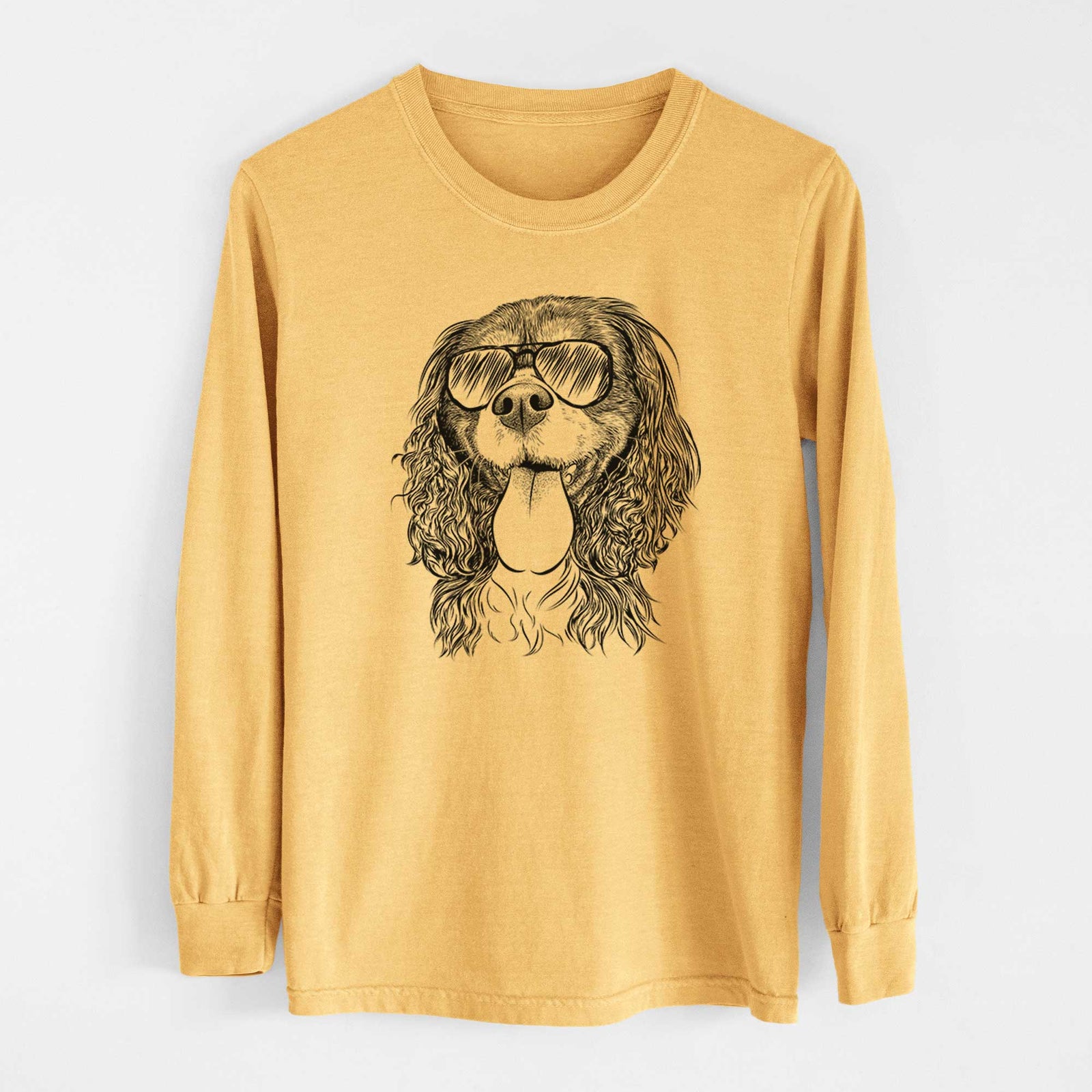 Aviators Elizabeth the Cavalier King Charles Spaniel - Heavyweight 100% Cotton Long Sleeve