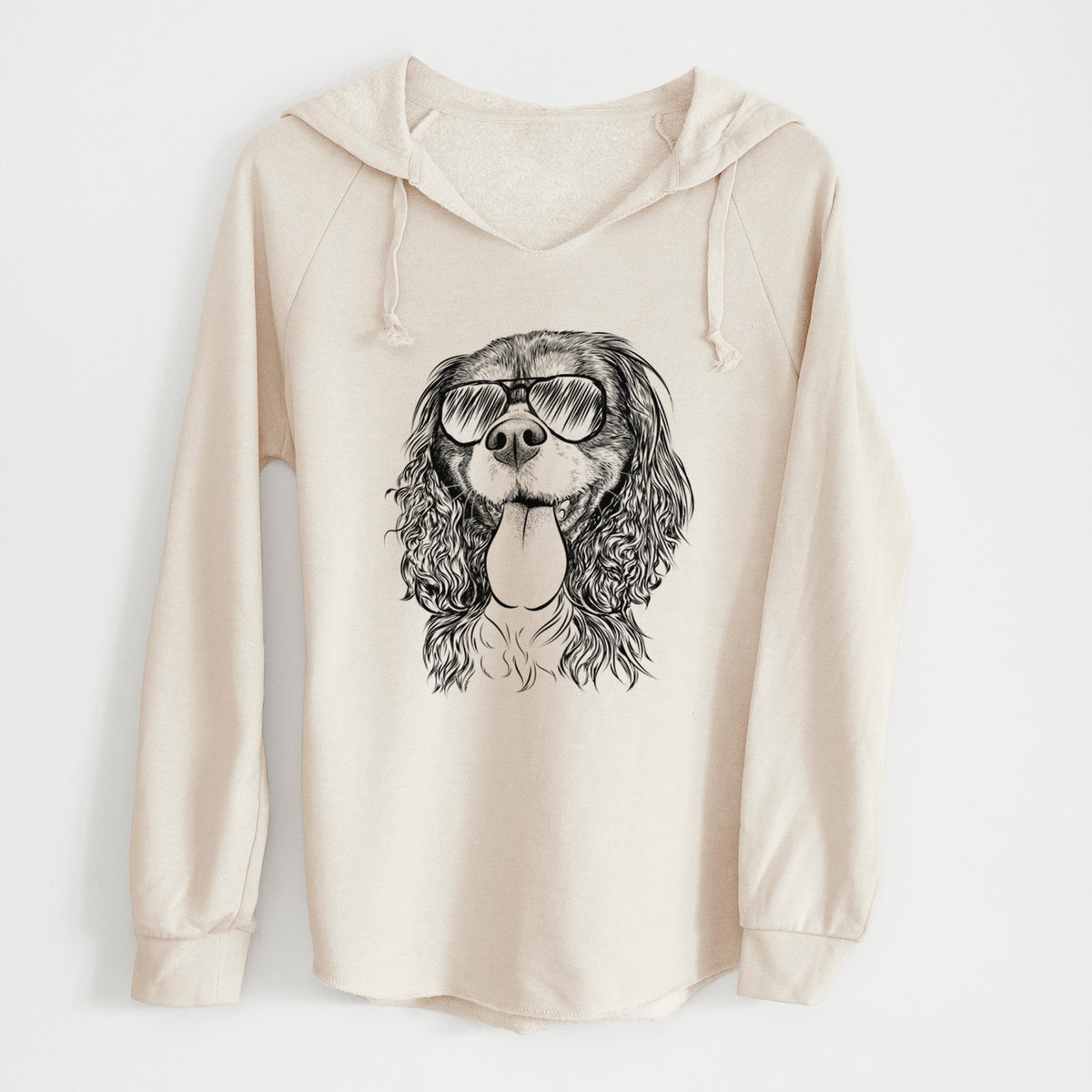 Aviator Elizabeth the Cavalier King Charles Spaniel - Cali Wave Hooded Sweatshirt