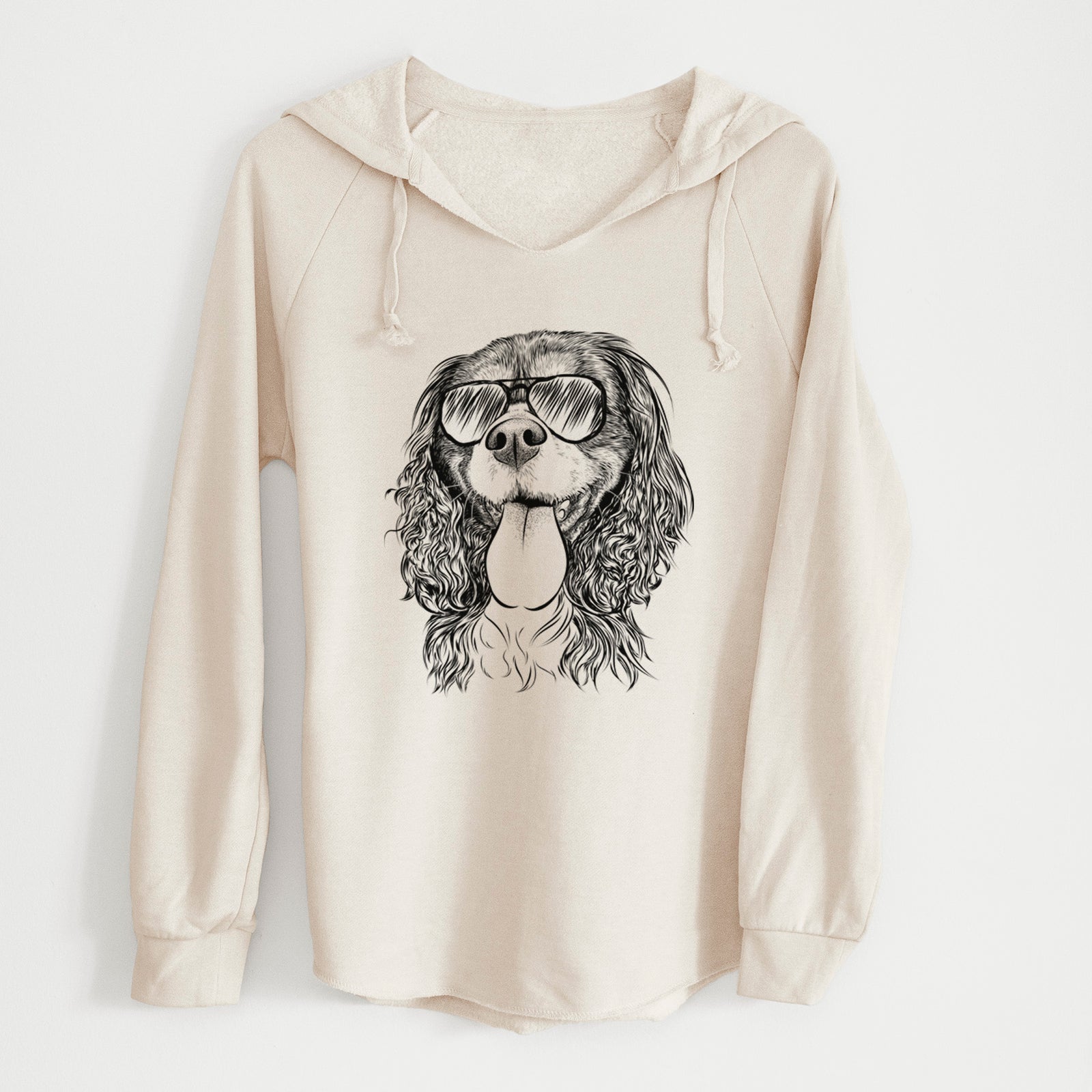 Aviator Elizabeth the Cavalier King Charles Spaniel - Cali Wave Hooded Sweatshirt