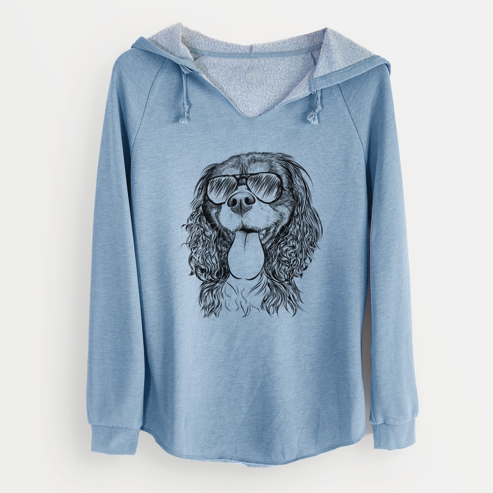 Aviator Elizabeth the Cavalier King Charles Spaniel - Cali Wave Hooded Sweatshirt