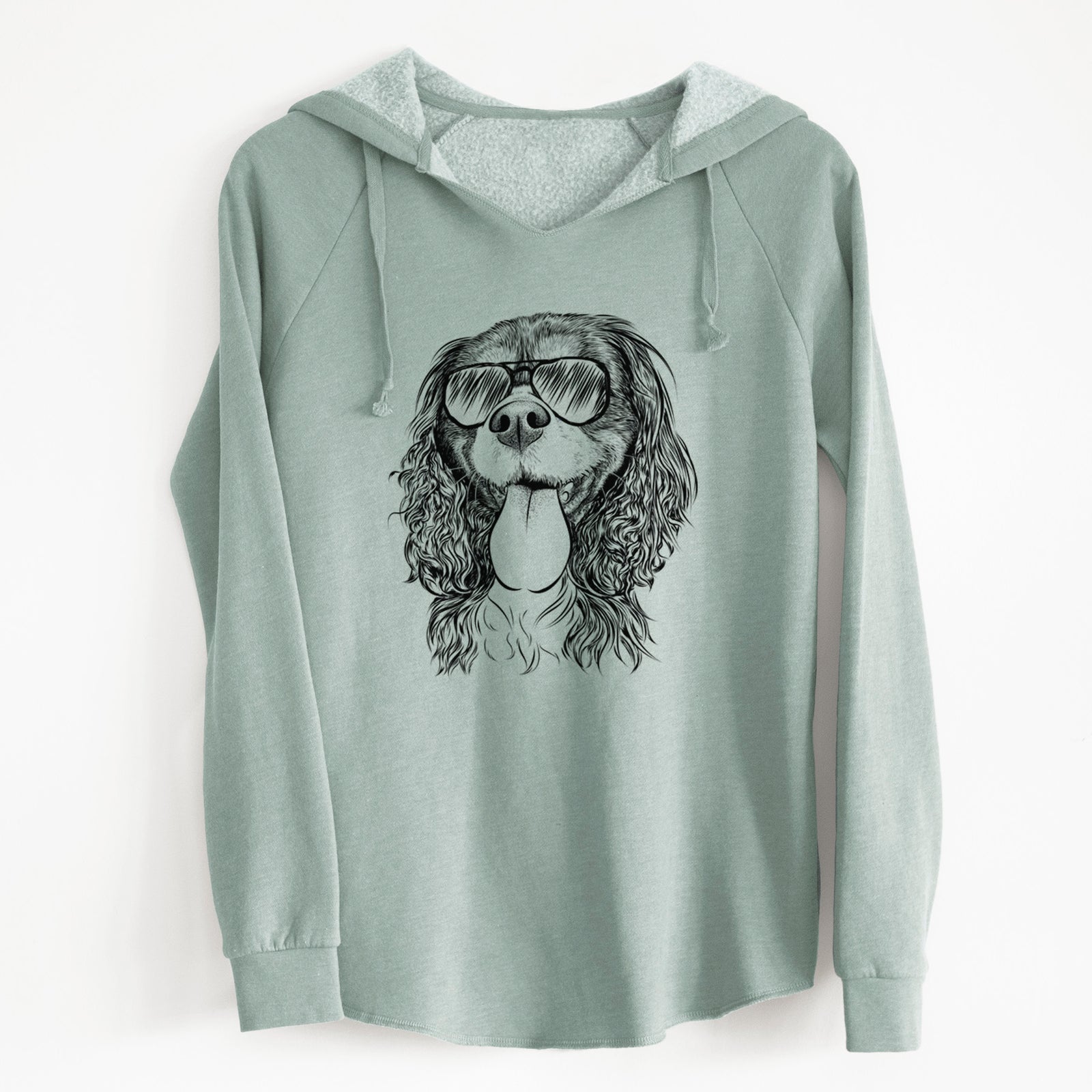 Aviator Elizabeth the Cavalier King Charles Spaniel - Cali Wave Hooded Sweatshirt
