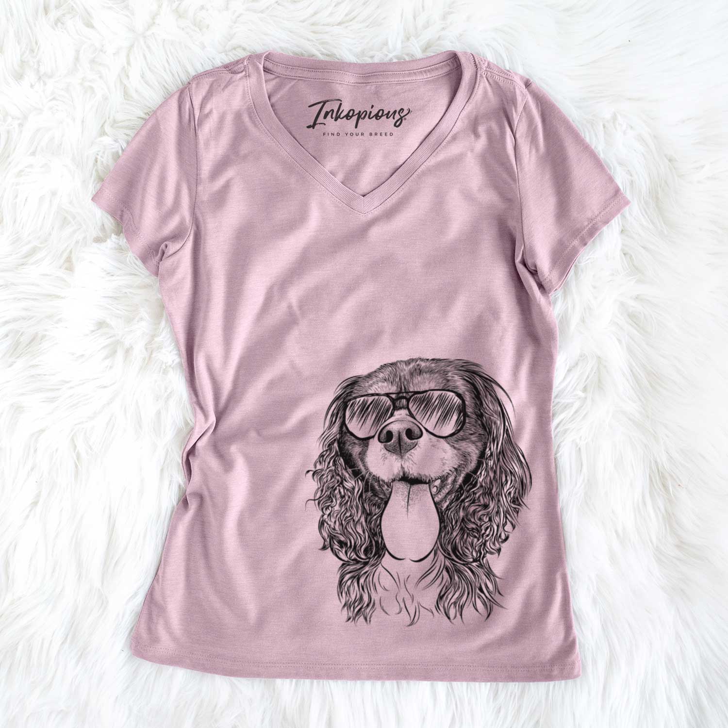 Elizabeth the Cavalier King Charles Spaniel - Women's V-neck Shirt