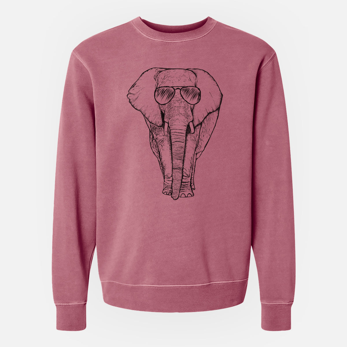 Aviator Ella the Elephant - Unisex Pigment Dyed Crew Sweatshirt