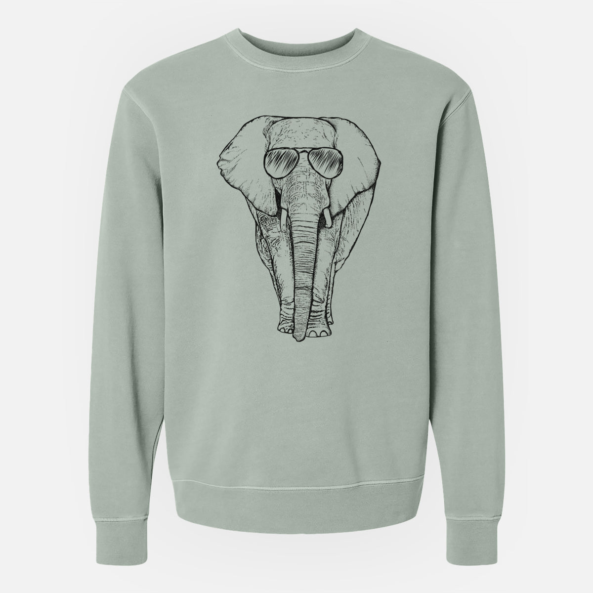 Aviator Ella the Elephant - Unisex Pigment Dyed Crew Sweatshirt