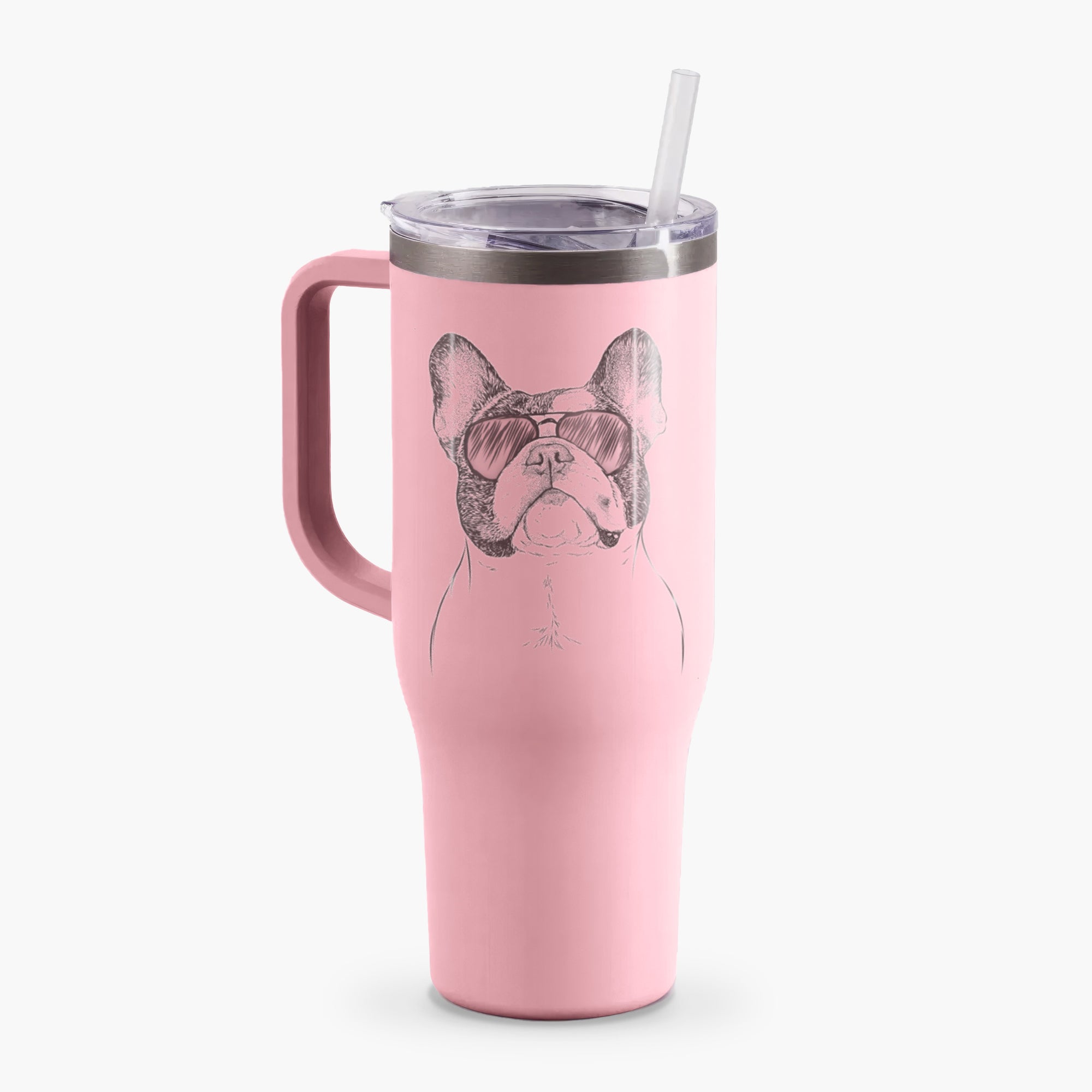 Ella the French Bulldog - 40oz Tumbler with Handle