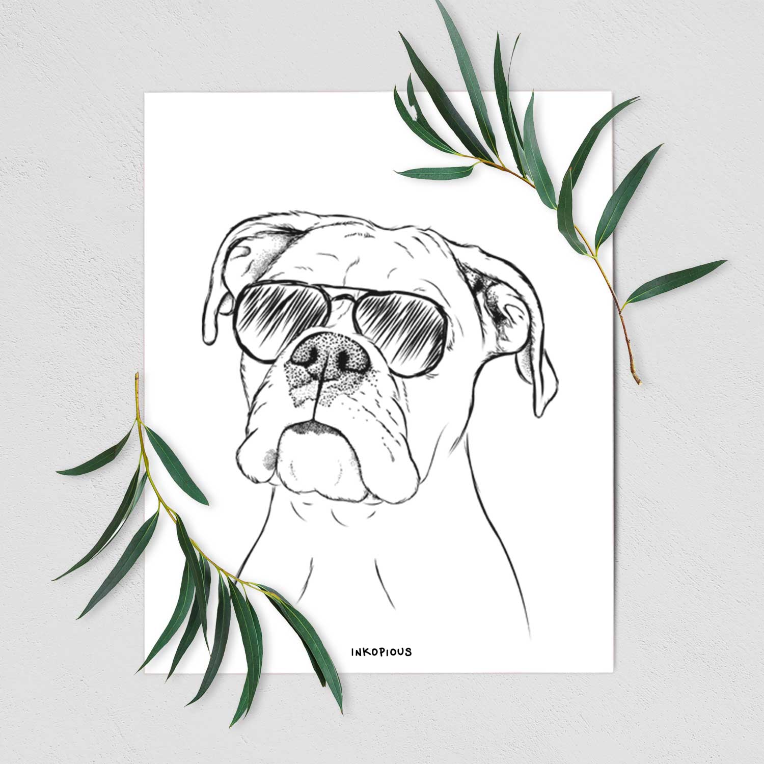 Ellie the Boxer Art Print